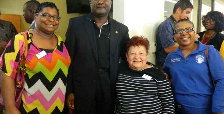 With Trustee Holden, Hope and Trustee Butler